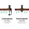 Artiss Monitor Arm Dual Desk Mount Screen Bracket Holder - Image 5