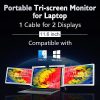 11.6 Inch FOPO Triple Portable Monitor 1080P FHD IPS Triple Monitor Laptop Screen Extender - Image 2