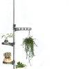 5-Tier Tension Rod Plant Holder Pole, Flower Display Stand Rack Stainless Steel Decorative Shelf, Ivory - Image 10