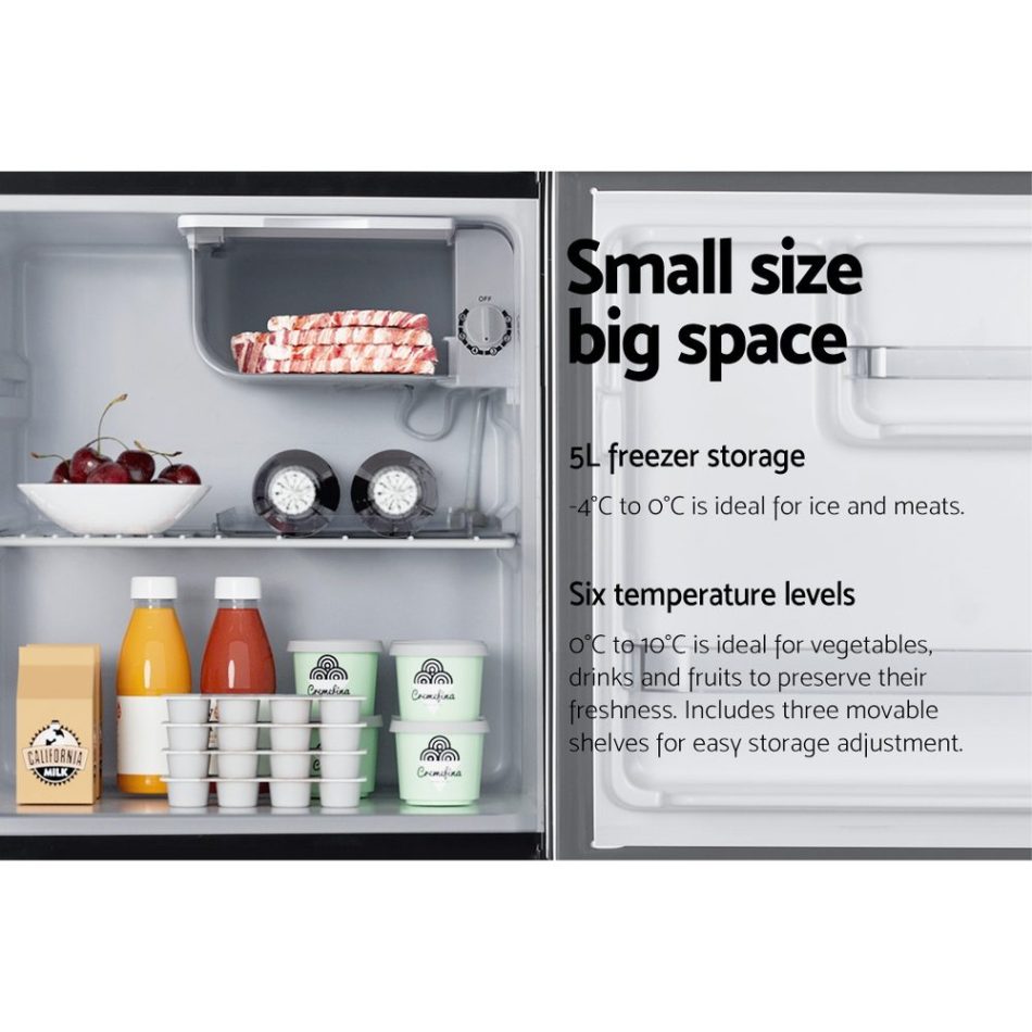 Devanti 48L Bar Fridge Black - Image 5