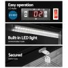Devanti 198L Bar Fridge Dual Glass Door w/Light Black - Image 5