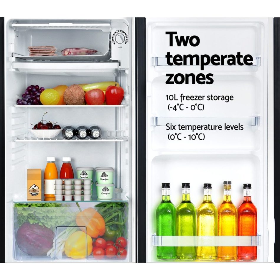 Devanti 95L Bar Fridge Black - Image 4