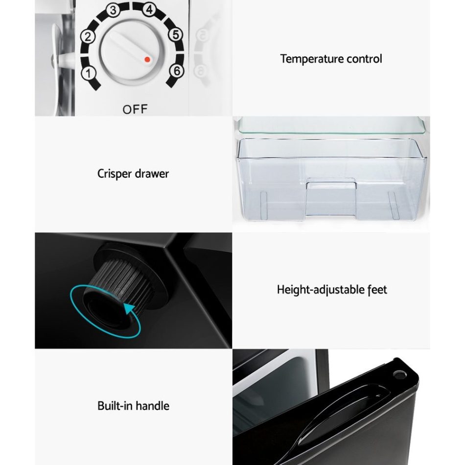 Devanti 95L Bar Fridge Black - Image 6