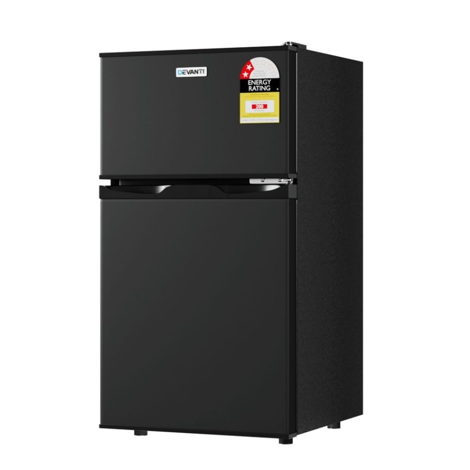 Devanti 80L Bar Fridge Mini Freezer Refrigerator Black - Image 7
