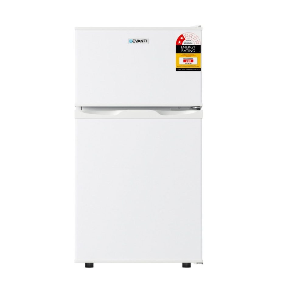 Devanti 80L Bar Fridge Mini Freezer Refrigerator White - Image 3