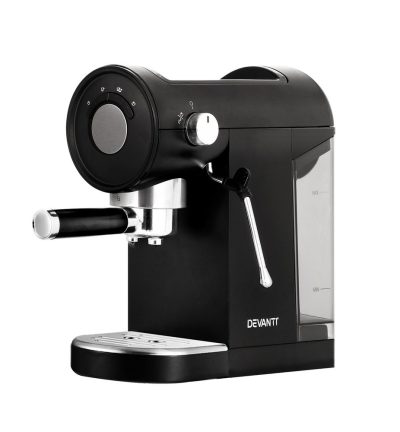 Devanti 20 Bar Coffee Machine Espresso Cafe Maker Black