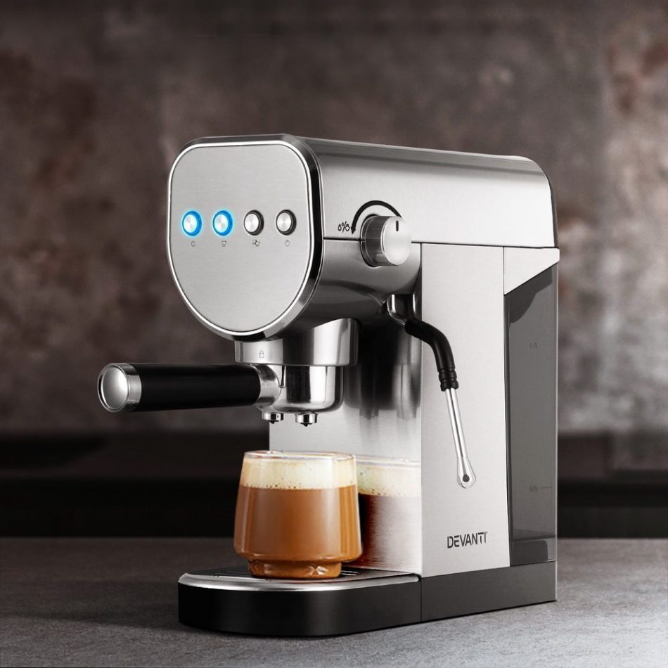 Devanti 20 Bar Coffee Machine Espresso Cafe Maker - Image 7