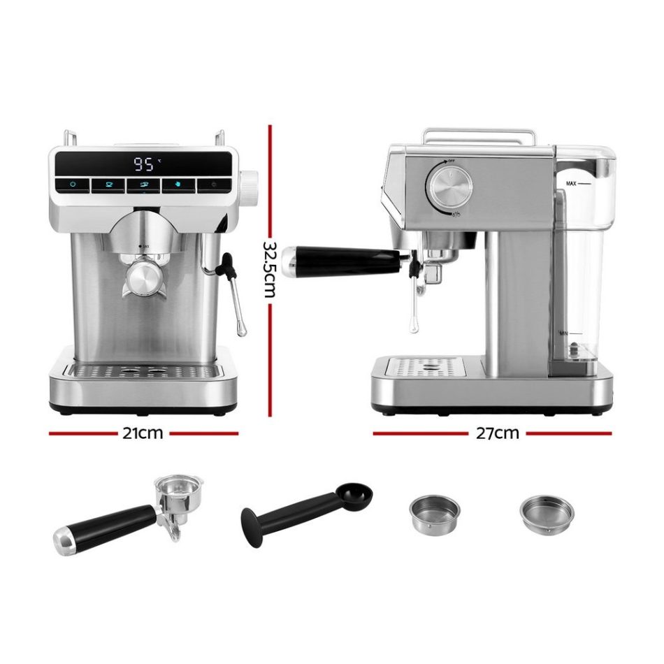 Devanti 20 Bar Coffee Machine Espresso Cafe Maker - Image 2