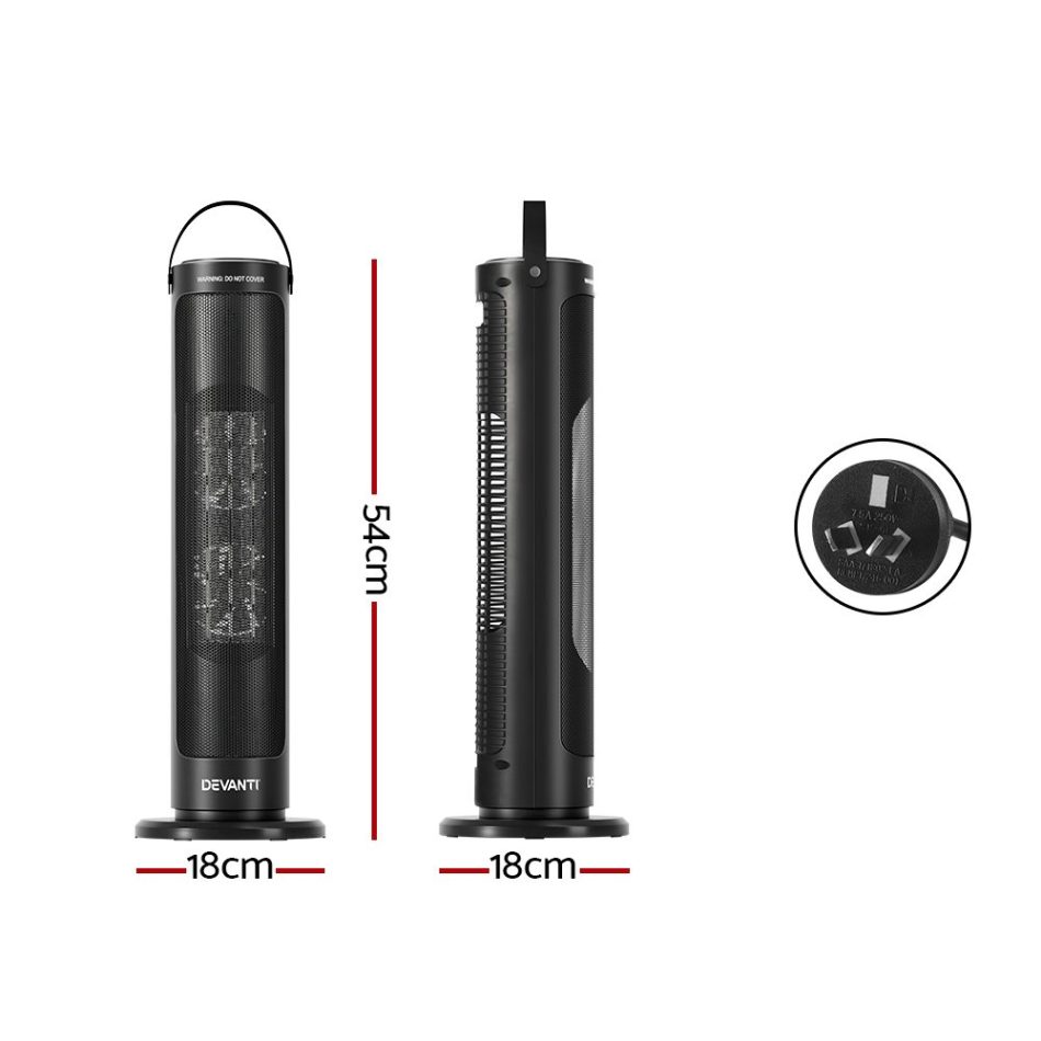 Devanti Ceramic Tower Heater 2000W - Image 2