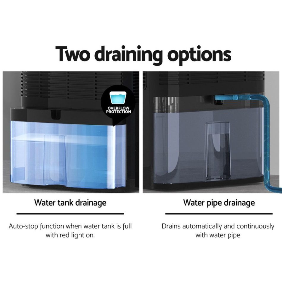 Devanti Dehumidifier 2L Air Purifier Black - Image 6