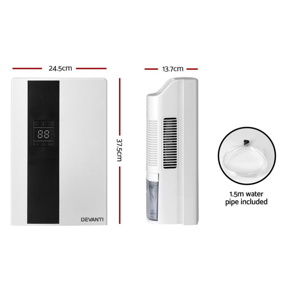 Devanti Dehumidifier 2L Air Purifier White - Image 2