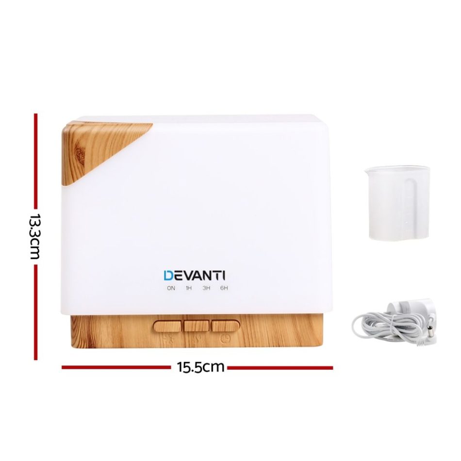 Devanti Aroma Diffuser Aromatherapy Humidifier 600ml - Image 2