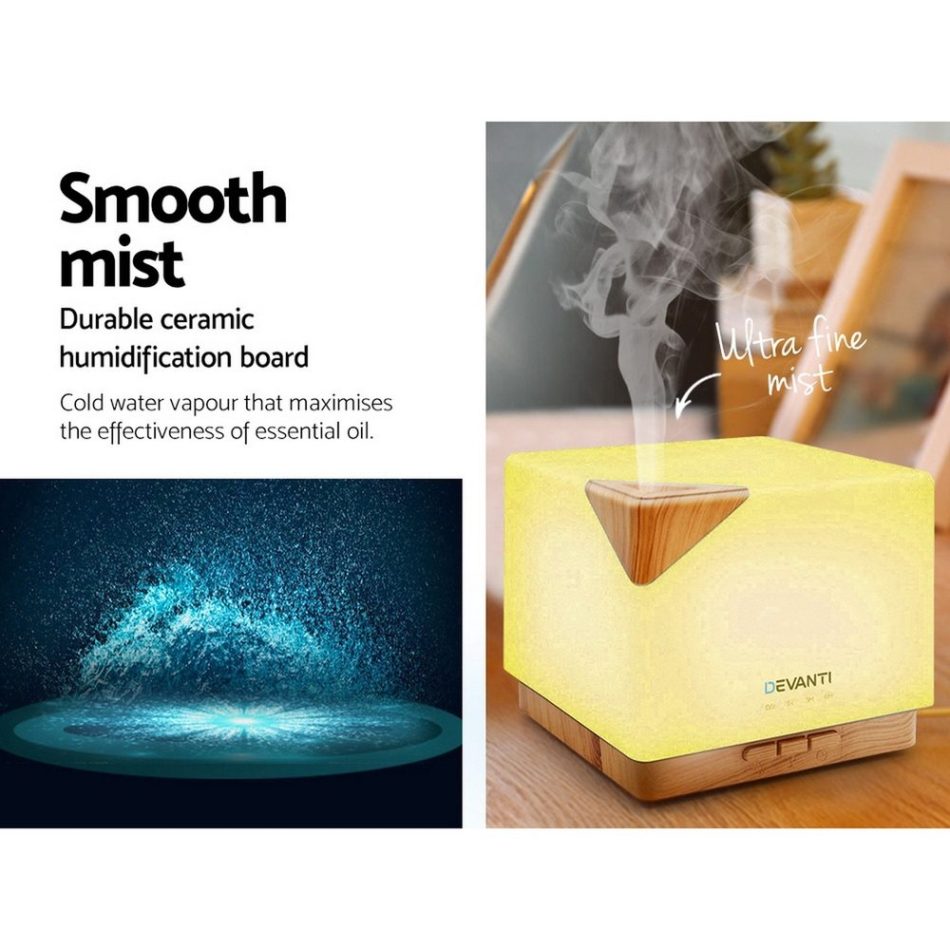 Devanti Aroma Diffuser Aromatherapy Humidifier 600ml - Image 6