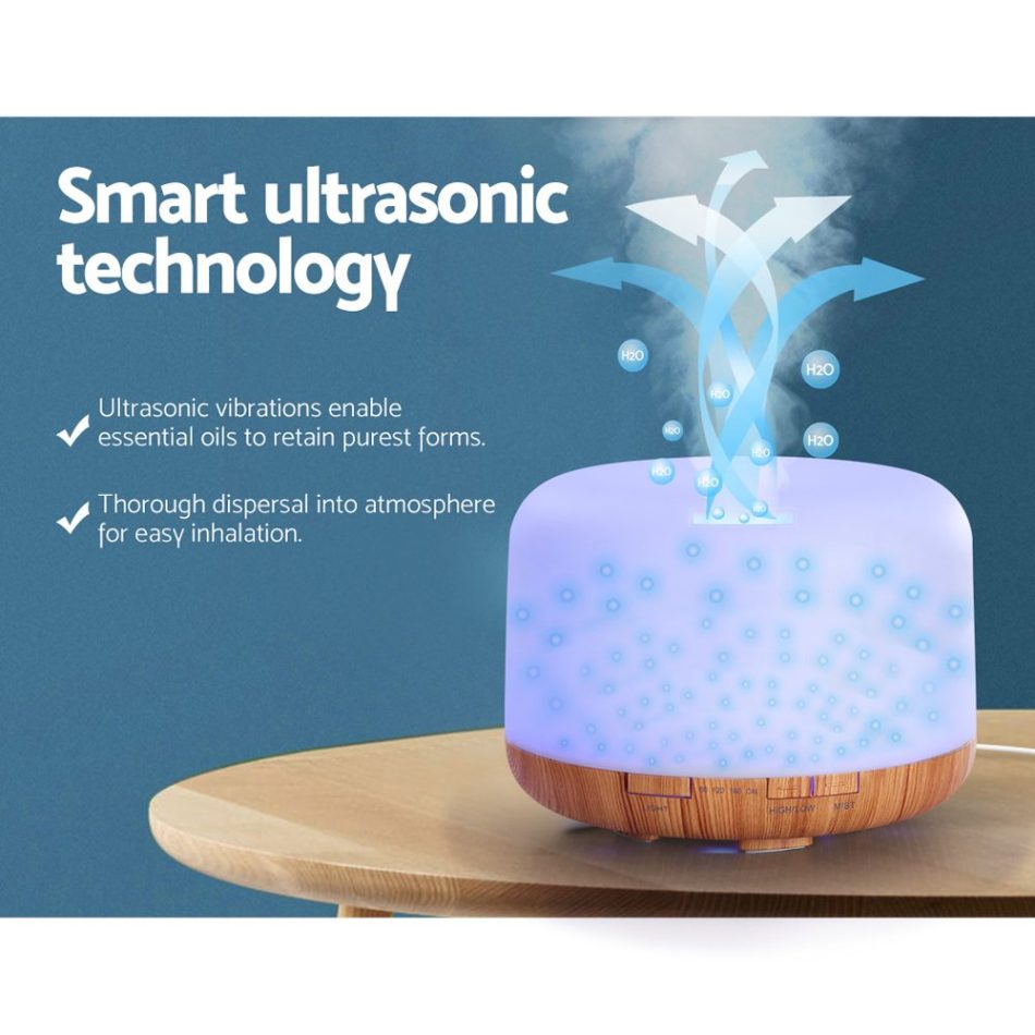 Devanti Aroma Diffuser Aromatherapy Humidifier 500ml - Image 4