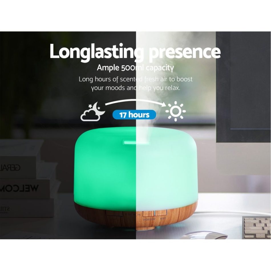 Devanti Aroma Diffuser Aromatherapy Humidifier 500ml - Image 5