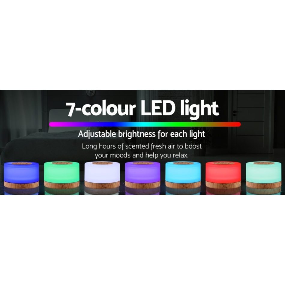 Devanti Aroma Diffuser Aromatherapy Light Wood 500ml - Image 6