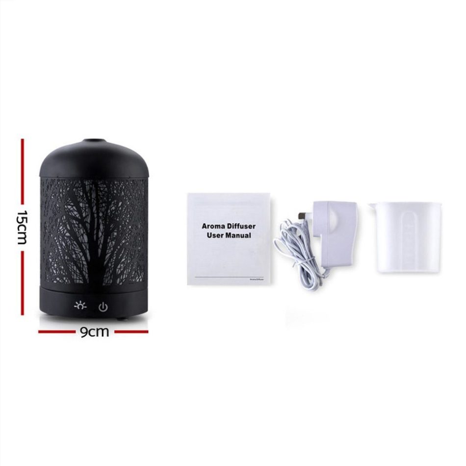 Devanti Aroma Diffuser Aromatherapy Black 160ml - Image 3