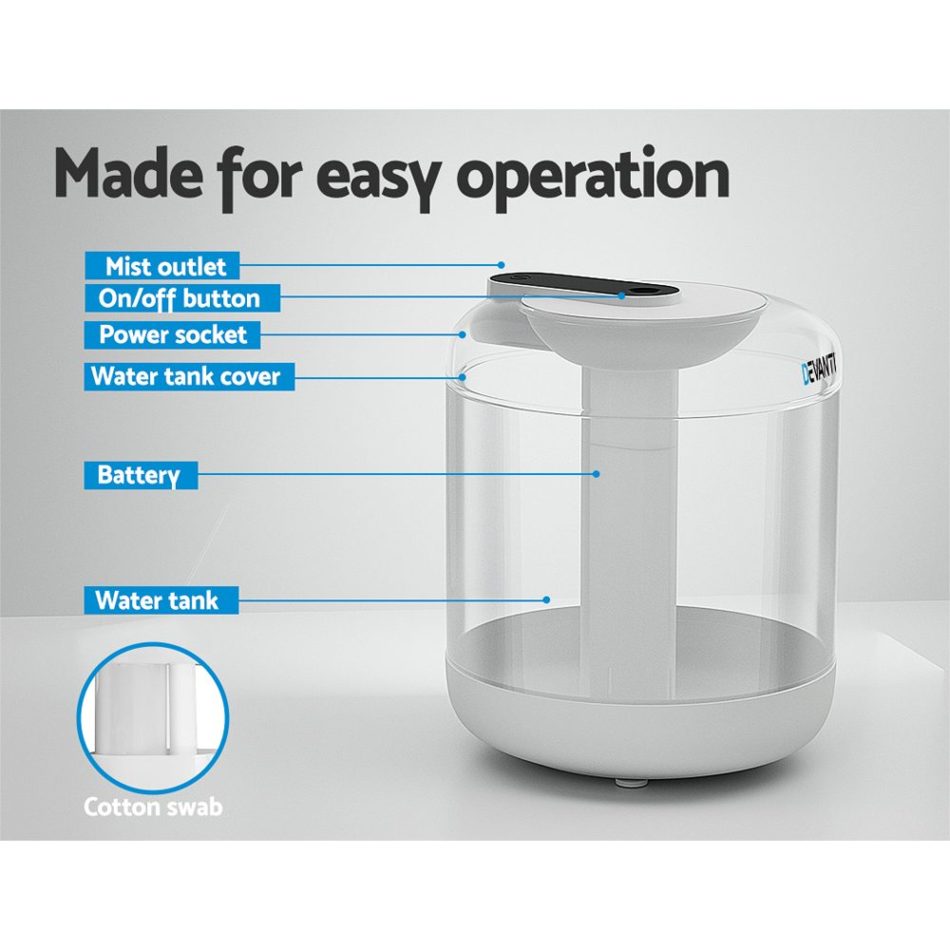 Devanti Aroma Diffuser Aromatherapy Humidifier 1L - Image 5