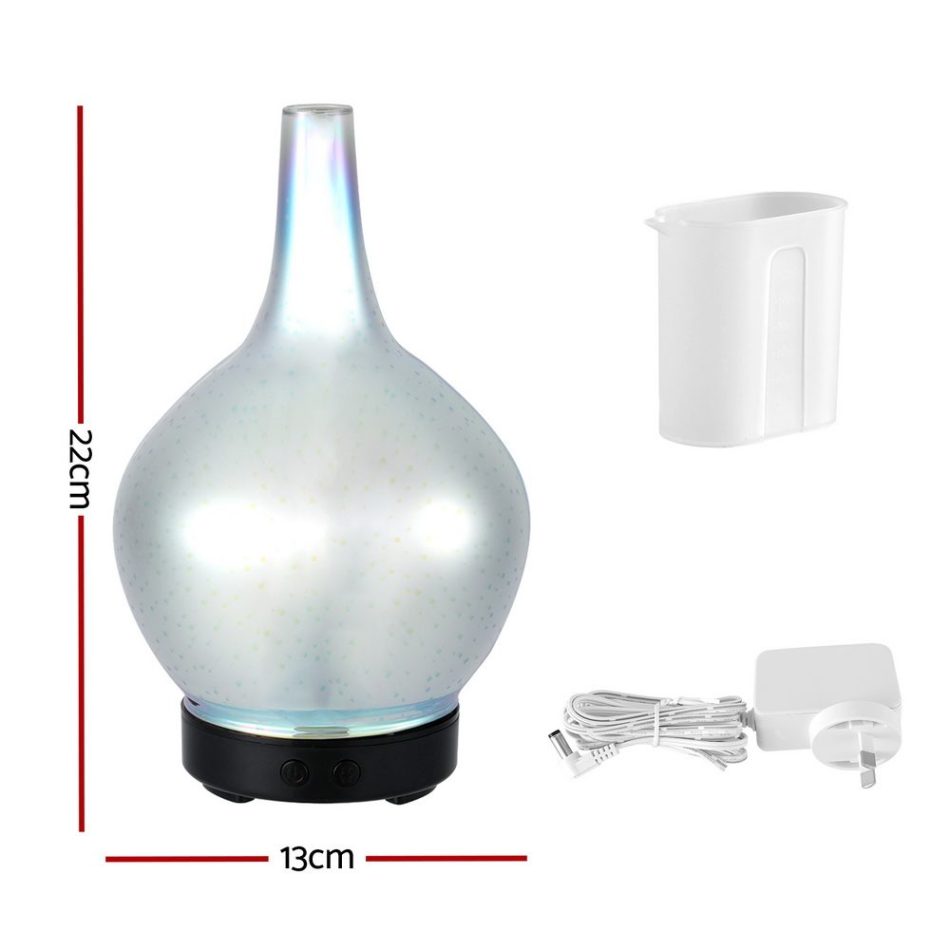 Devanti Ultrasonic Aroma Aromatherapy Diffuser 3D Light Oil Firework Humidifier - Image 2