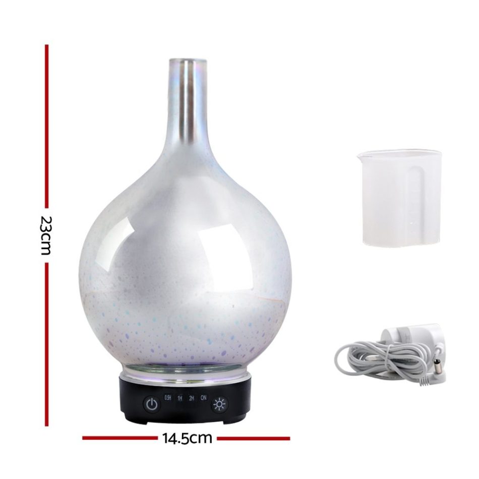 Devanti Aroma Diffuser Aromatherapy 3D Glass 100ml - Image 2