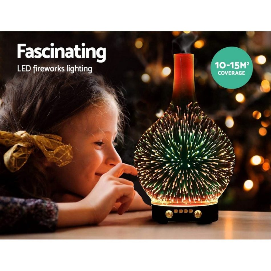 Devanti Aroma Diffuser Aromatherapy 3D Glass 100ml - Image 3