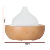 Devanti Aroma Aromatherapy Diffuser LED Oil Ultrasonic Air Humidifier Glass Wood - Image 2