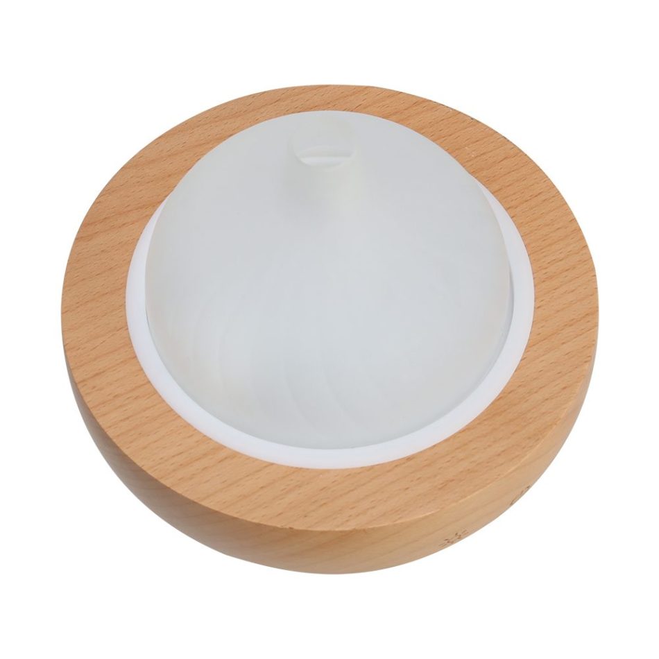 Devanti Aroma Aromatherapy Diffuser LED Oil Ultrasonic Air Humidifier Glass Wood - Image 3