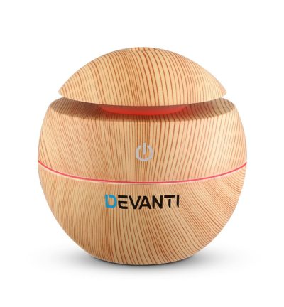 Devanti Aroma Diffuser Aromatherapy Light Wood 130ml