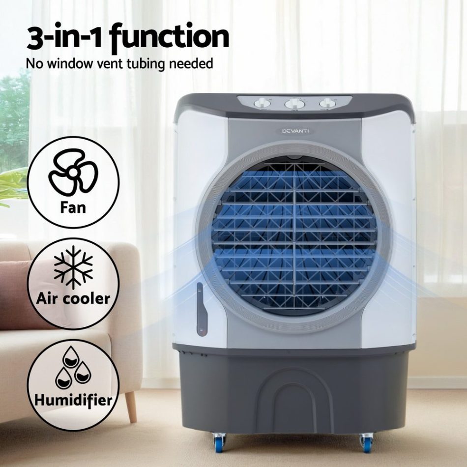Devanti Evaporative Air Cooler Conditioner Commercial 45L - Image 4