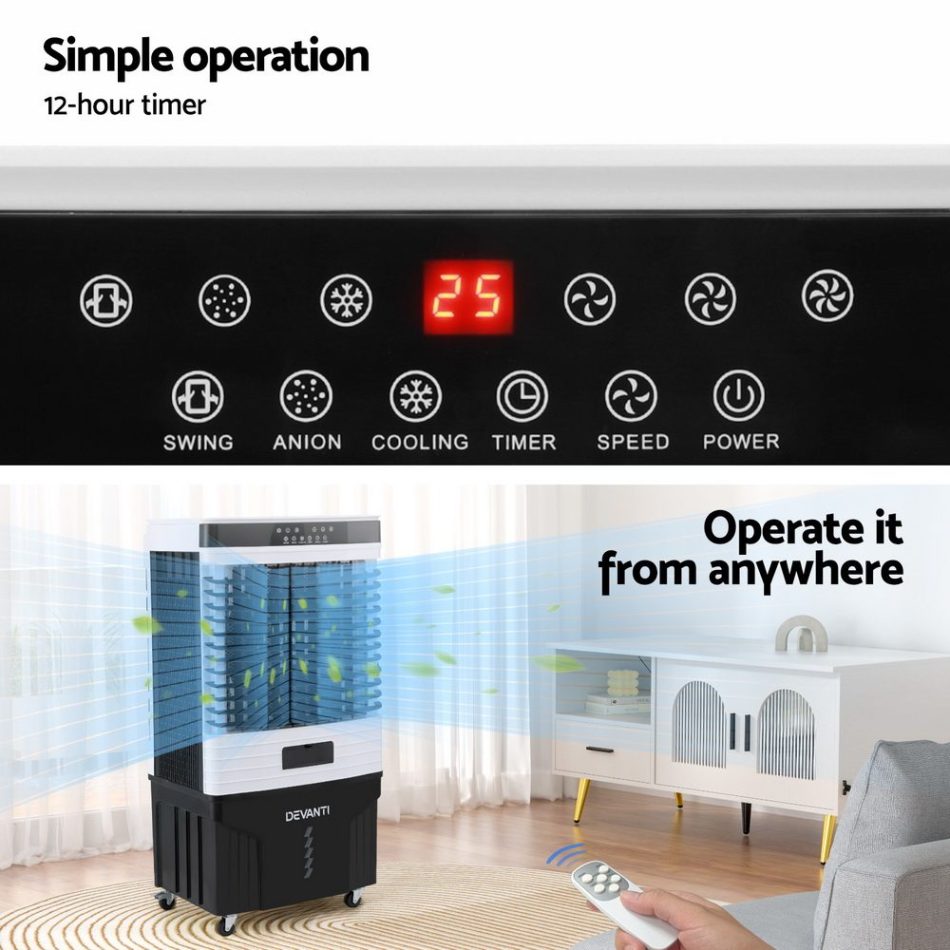 Devanti 60L Evaporative Air Cooler Conditioner - Image 5