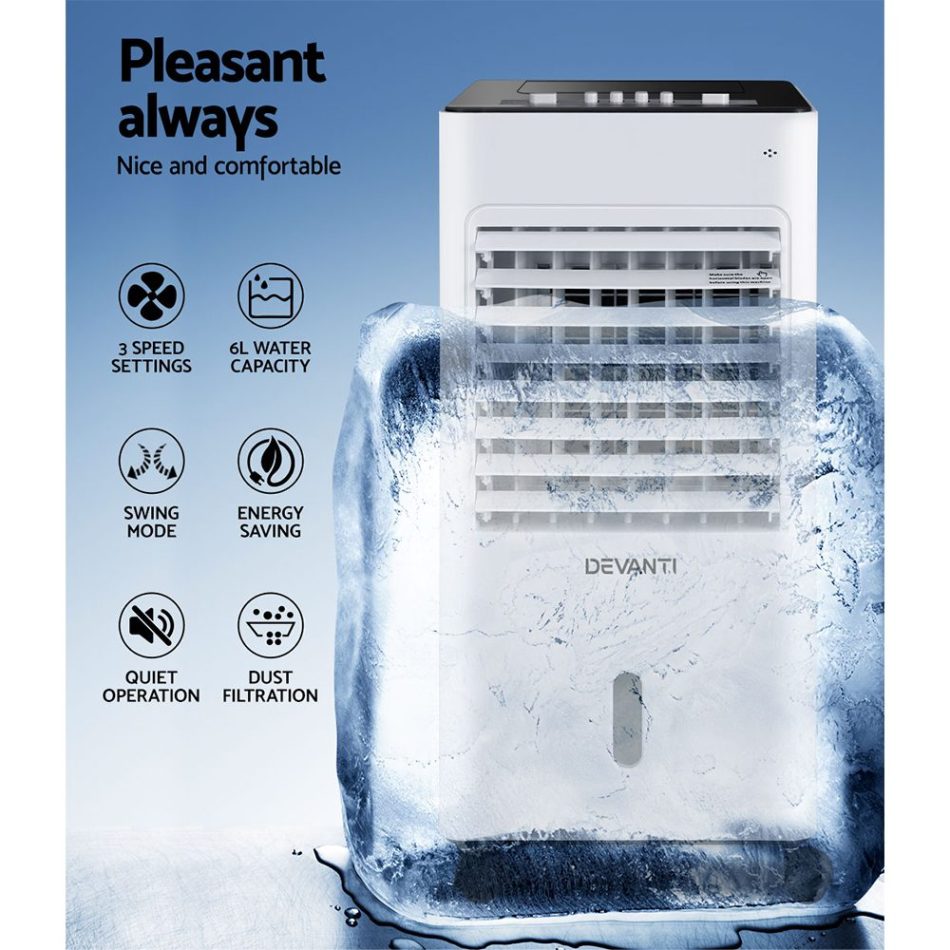 Devanti Evaporative Air Cooler Conditioner 6L - Image 4