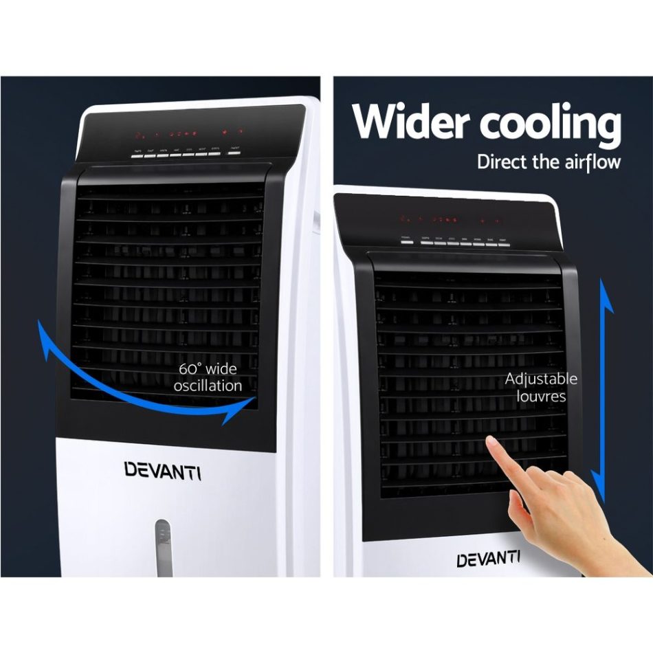 Devanti Evaporative Air Cooler Fan Conditioner 8L - Image 5