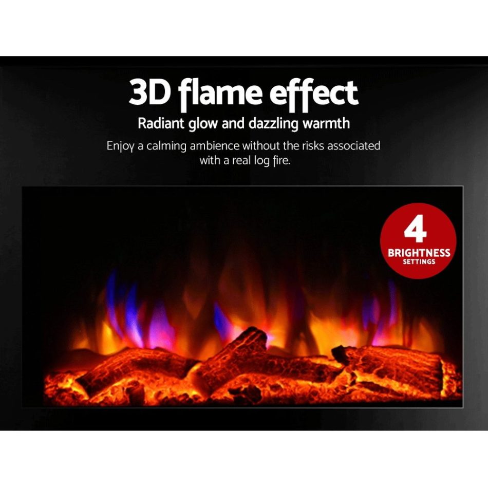Devanti Electric Fireplace Fire Heater 2000W - Image 7
