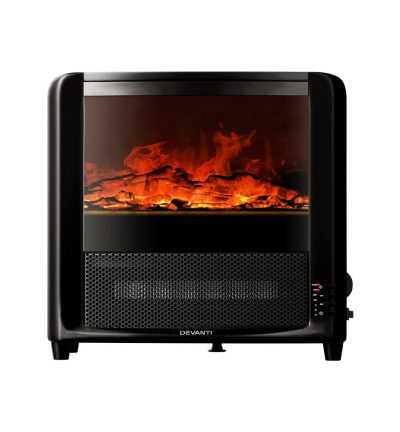 Devanti Electric Fireplace Fire Heaters 2000W