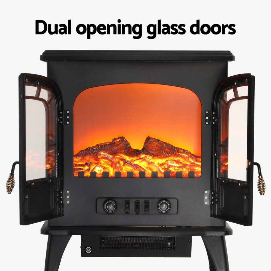 Devanti Electric Fireplace Fire Heaters 2000W - Image 4