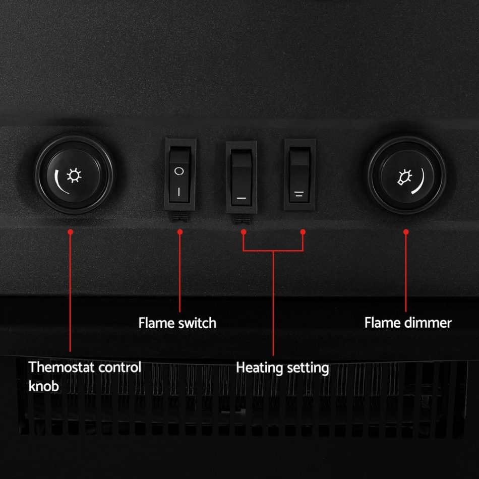 Devanti Electric Fireplace Fire Heaters 2000W - Image 5