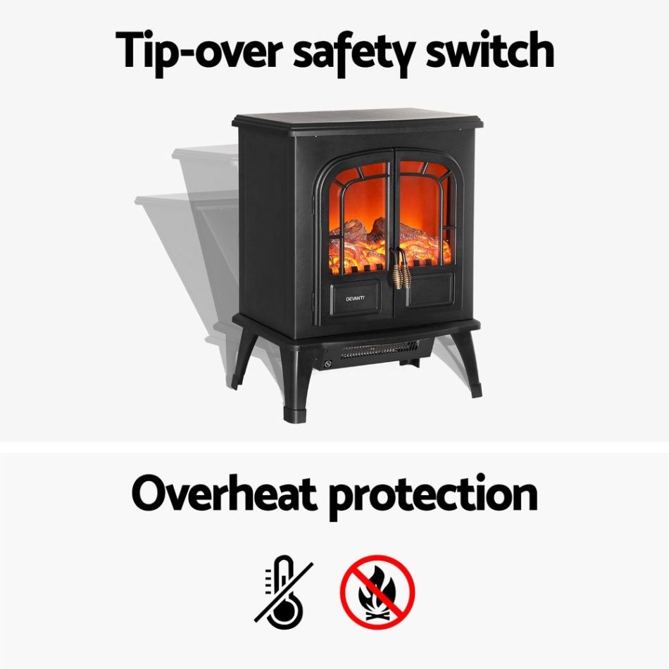 Devanti Electric Fireplace Fire Heaters 2000W - Image 6