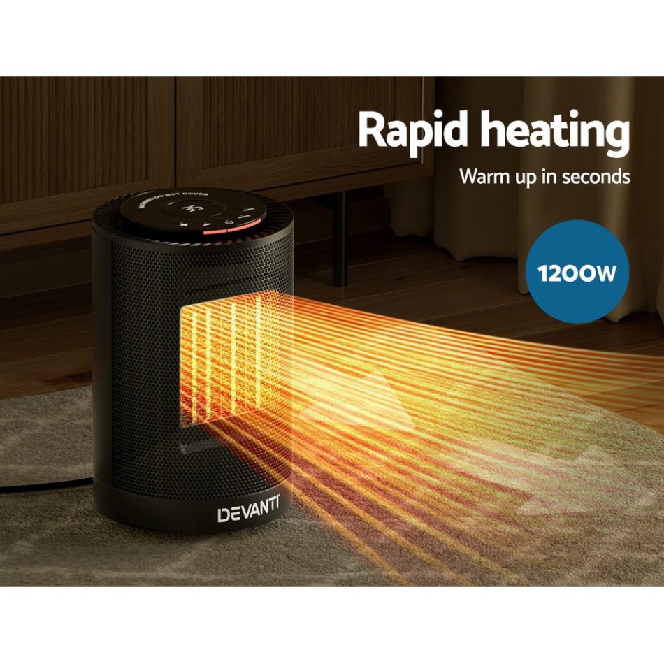 Devanti Electric Fan Heater 1200W - Image 5