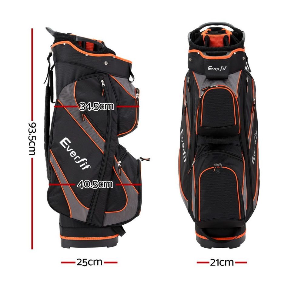 Everfit 14 Ways Dividers Golf Bag Stand Insulated Carry Bag Zippered Rain Cover - Image 2