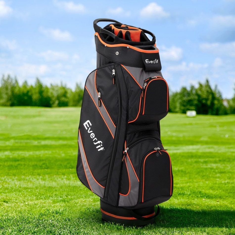 Everfit 14 Ways Dividers Golf Bag Stand Insulated Carry Bag Zippered Rain Cover - Image 7