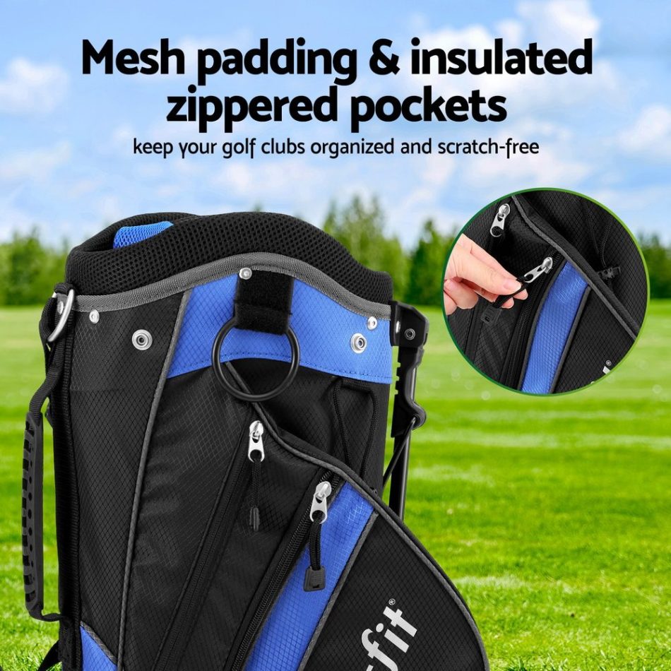 Everfit 6 Way Dividers Golf Bag Stand Insulated Carry Bag Zippered Rain Cover - Image 4