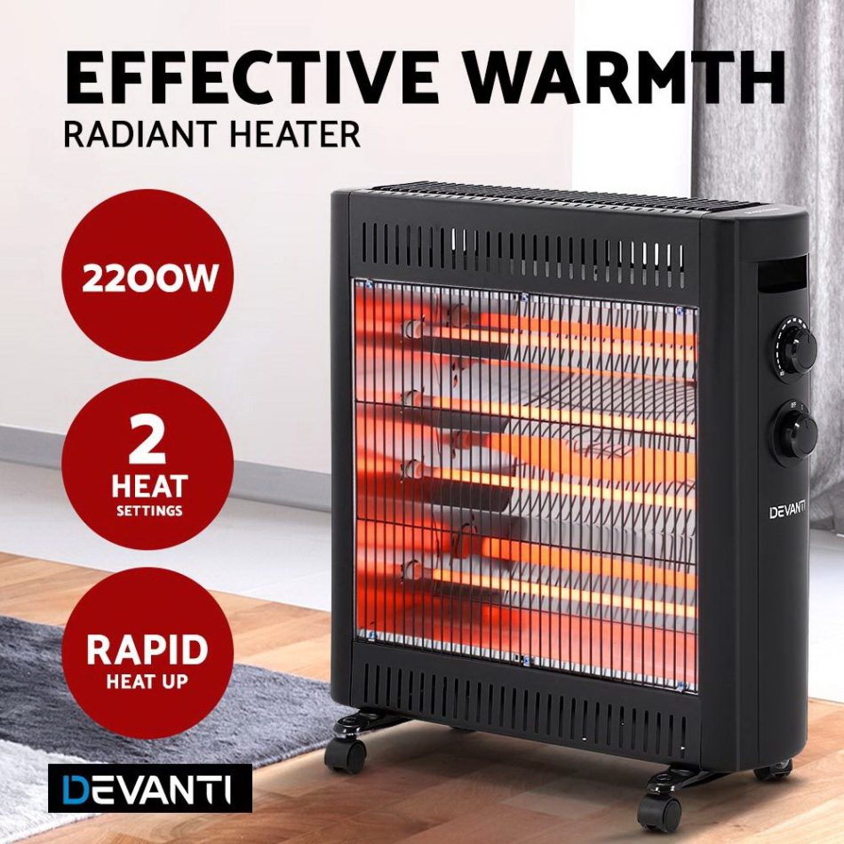 Devanti 2200W Infrared Heater Radiant Heaters - Image 3