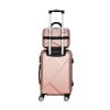 Wanderlite 2Set 20 Inch Luggage Case with 12 Inch Handheld Luggage Box Hard Shell Travel Suitcase TSA Lock  Rose Gold - Image 3