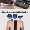 Wanderlite 2Set 20 Inch Luggage Case with 12 Inch Handheld Luggage Box Hard Shell Travel Suitcase TSA Lock  Rose Gold - Image 5