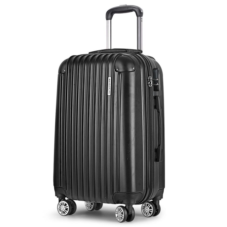 Wanderlite 24 Inch Luggage with TSA Lock Spinner Travel Suitcase Carry On Hard Shell Luggage Case Black - Image 8