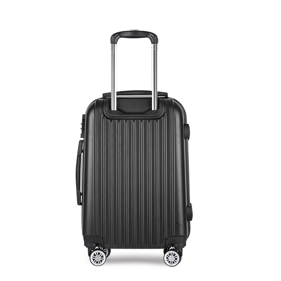 Wanderlite 24 Inch Luggage with TSA Lock Spinner Travel Suitcase Carry On Hard Shell Luggage Case Black - Image 3