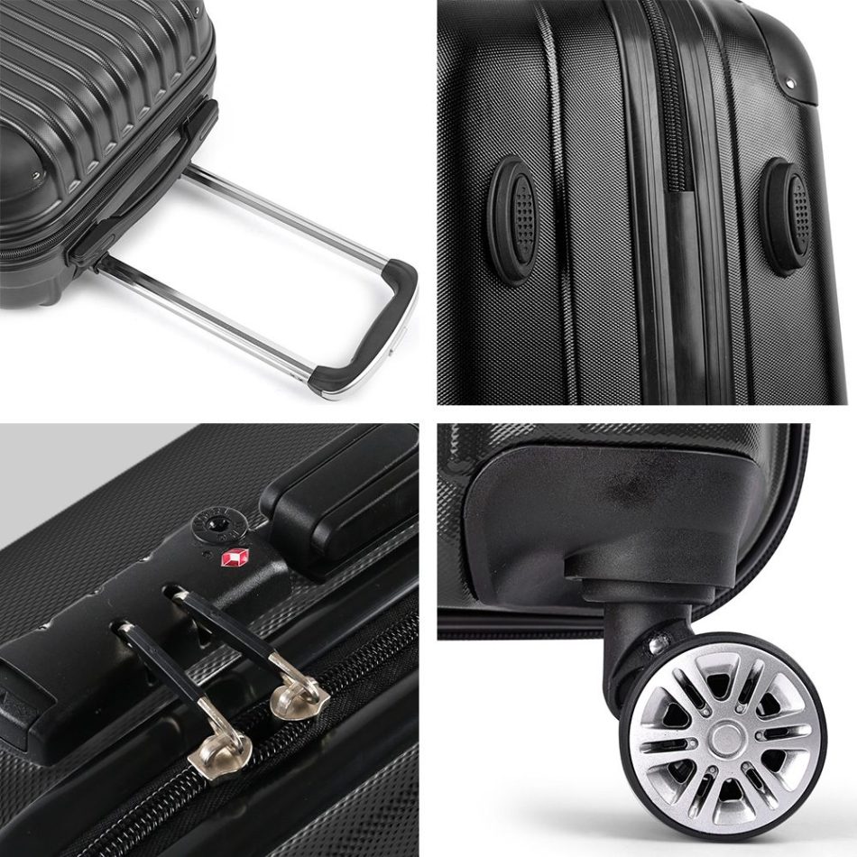 Wanderlite 24 Inch Luggage with TSA Lock Spinner Travel Suitcase Carry On Hard Shell Luggage Case Black - Image 7