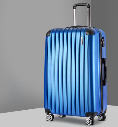 Wanderlite 28 Inch Luggage with TSA Lock Spinner Carry On Hard Shell Travel Suitcase Luggage Case Blue