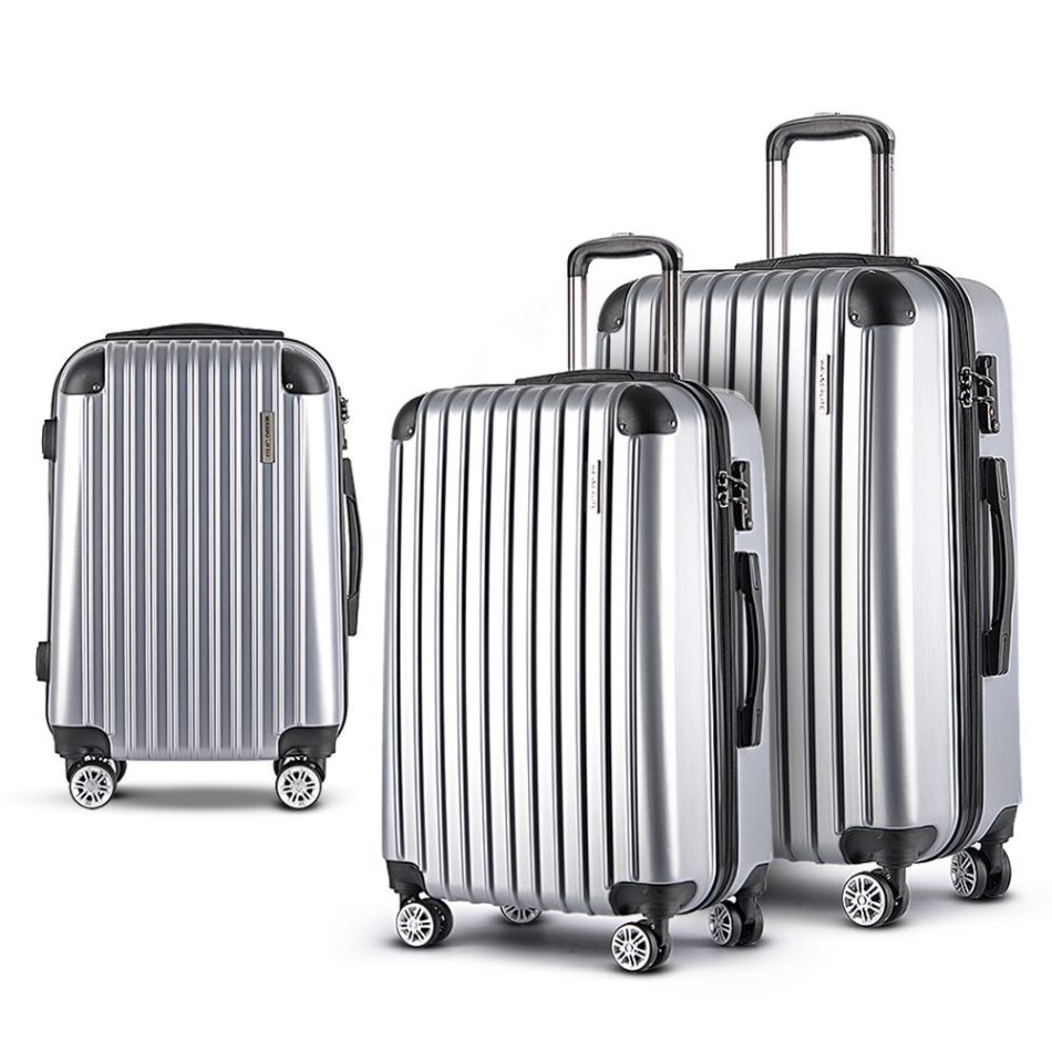 Wanderlite 20-24-28 Inch Luggage 3Set with TSA Lock Spinner Carry On Hard Shell Travel Suitcase Luggage Case Silver - Image 8