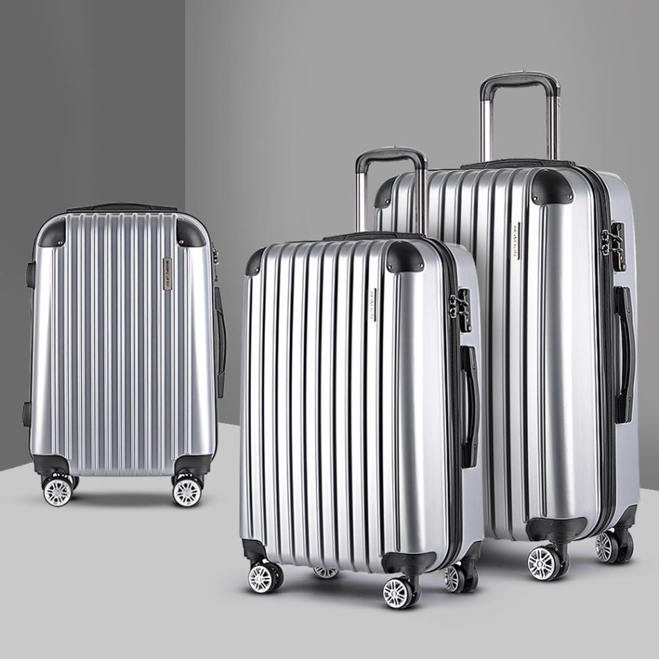 Wanderlite 20-24-28 Inch Luggage 3Set with TSA Lock Spinner Carry On Hard Shell Travel Suitcase Luggage Case Silver - Image 7